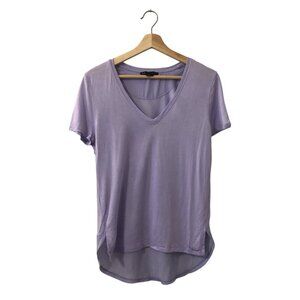 Armani Exchange V Neck Lightweight Lavender Pastel Viscose Flowy Top Tee Small